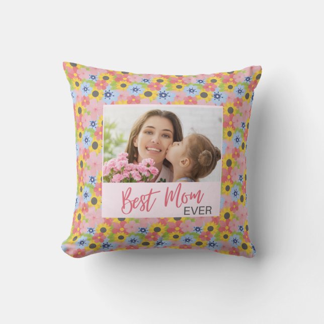 Happy Mother's Day, Best Mum ever Cushion (Front)