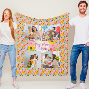 Happy Mother's Day, Best Mum ever Fleece Blanket