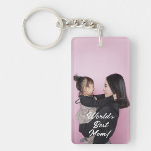 Happy Mother's Day Best Mum Modern Custom photo Key Ring