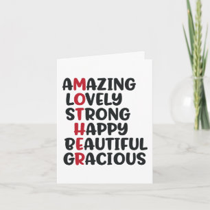 Happy Mothers Day best Mum personalised Note Card
