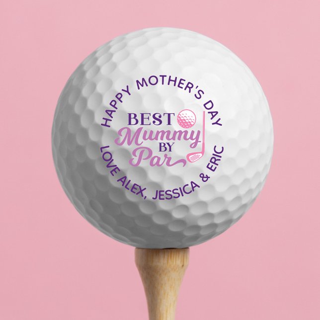 Happy Mother's Day Best Mummy By Par Personalised Golf Balls (Happy Mother's Day Best Mummy By Par Personalized Golf Balls)