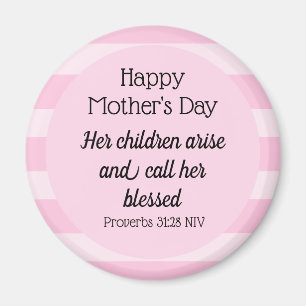 Happy Mother's Day Blessed Bible Verse Christian Magnet