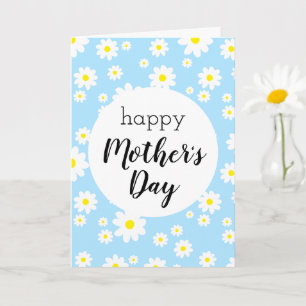 Happy Mother's Day Blue Daisy Card