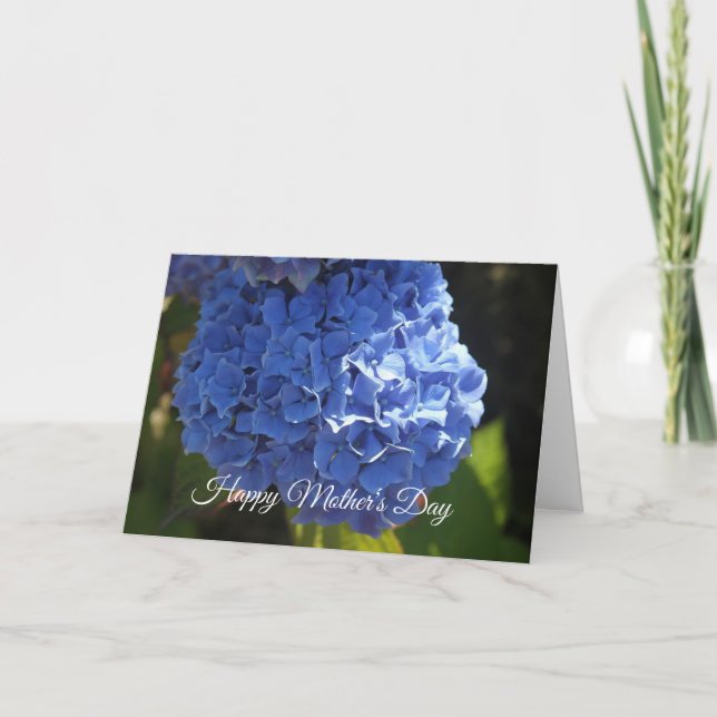 Happy Mother's Day Blue Hibiscus Card (Front)