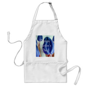 Happy Mother's Day Blue Tulips Standard Apron