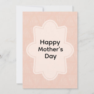 Happy Mothers Day Boho Earthtone handdrawn lines Invitation