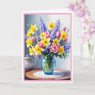 Happy Mother's Day Bouquet of Spring Flowers Card