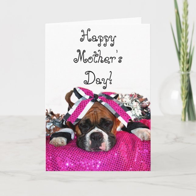 Happy Mother's day boxer greeting card (Front)
