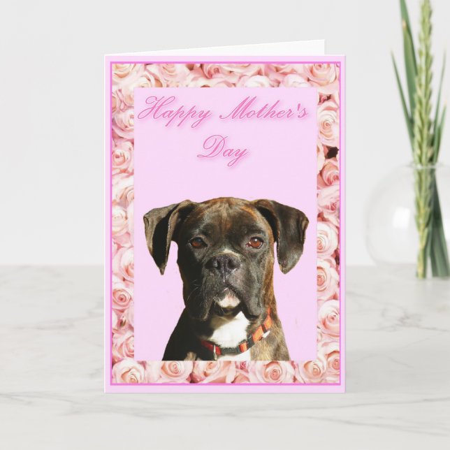Happy Mother's Day Boxer greeting card (Front)