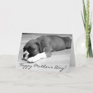 Happy Mother's Day Boxer puppy greeting card