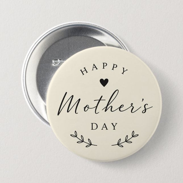 Happy Mother's Day Button (Front & Back)