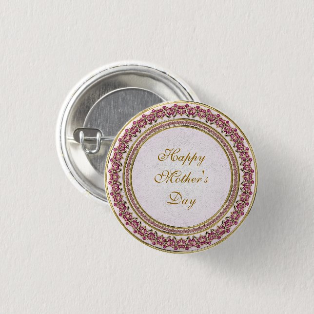 Happy Mother's Day Button (Front & Back)
