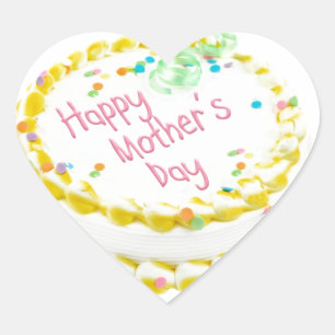 Happy Mother's day cake Heart Sticker