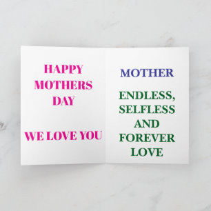 HAPPY MOTHERS DAY  CARD