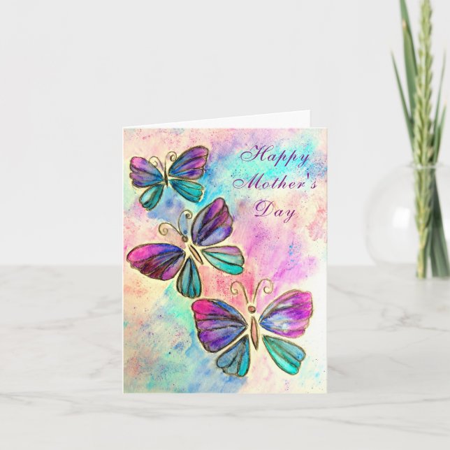 Happy Mother's Day Card Butterflies Flying - Joy (Front)