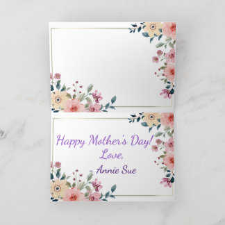 Happy Mother's Day Card, Favourite Child, Custom Thank You Card