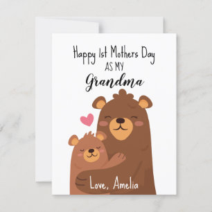 Happy Mothers Day Card For Grandma, First Mother's