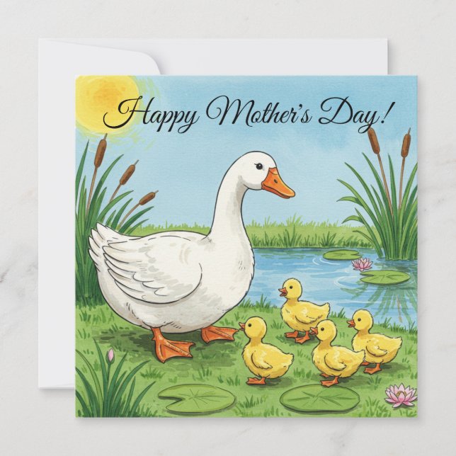 Happy Mother's Day Card - Mama Goose (Front)