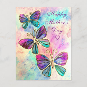 Happy Mother's Day Card with Butterflies