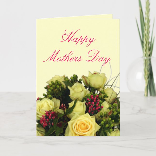 Happy Mothers Day card with verse (Front)