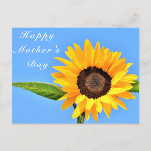 Happy Mother's Day Cards with Sunflower on Sky
