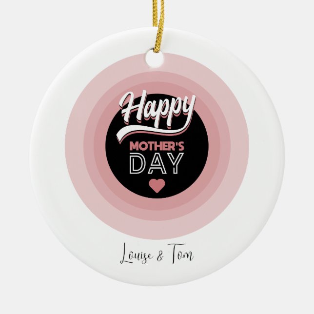 Happy mother's day ceramic tree decoration (Front)