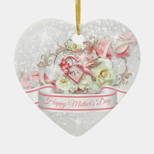 Happy Mother's Day Ceramic Tree Decoration (Front)
