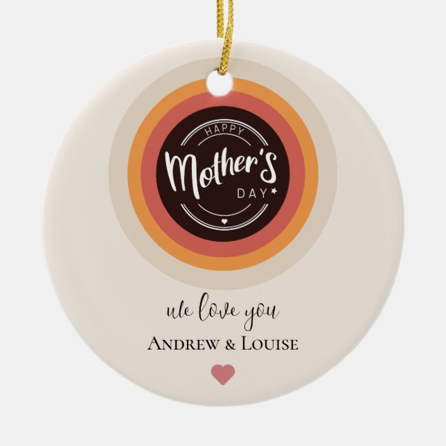 Happy mother's day ceramic tree decoration (Front)