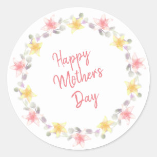 Happy Mother's Day Classic Round Sticker