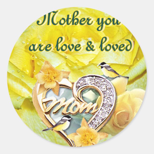 Happy Mother's Day_ Classic Round Sticker (Front)