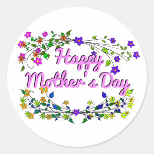 Happy Mother's Day Classic Round Sticker