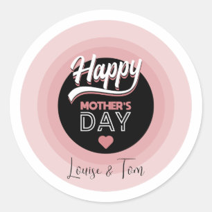 Happy mother's day classic round sticker