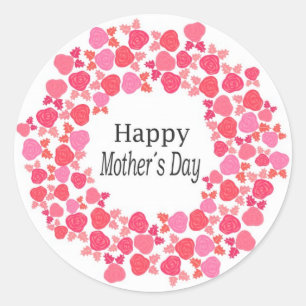 happy mothers day classic round sticker