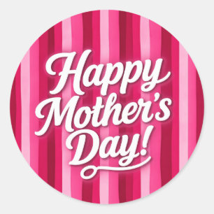 Happy Mother's Day Classic Round Sticker