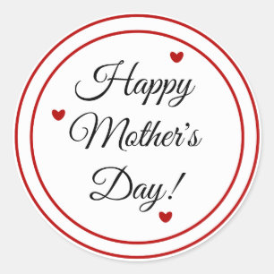 Happy Mother's Day Classic Round Sticker