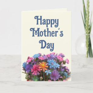 Happy Mother's Day colourful flower arrangement Thank You Card