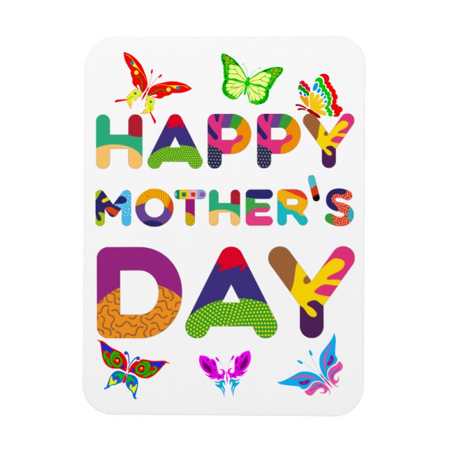 Happy Mother's Day Colourful Magnet (Vertical)