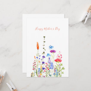happy mother's day colourful wildflowers card