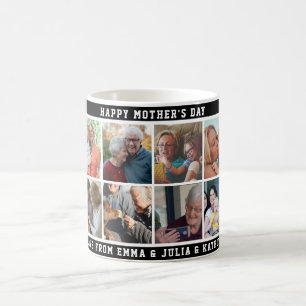 Happy Mother's Day Custom 10 Family Photo Collage  Coffee Mug