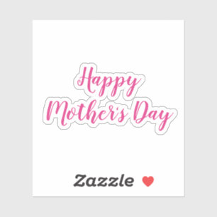 Happy Mother's Day Custom Message Text Pink 2024