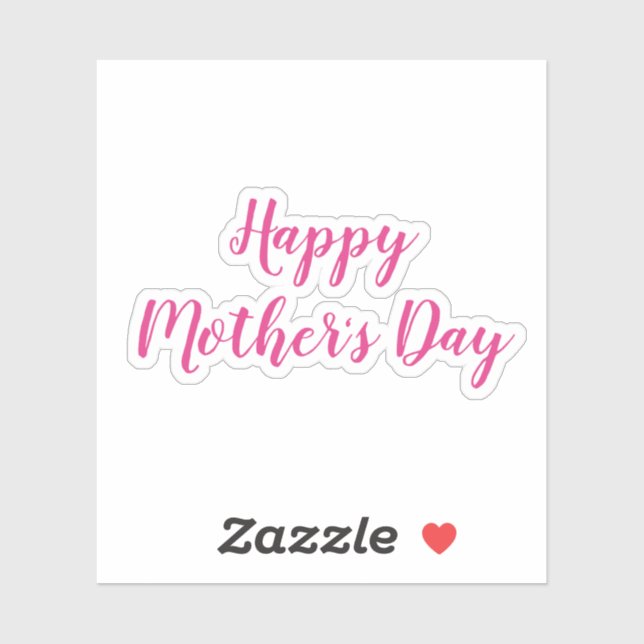 Happy Mother's Day Custom Message Text Pink 2024 (Sheet)