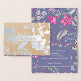 Happy Mother's Day. Custom Name Luxury Foil Card