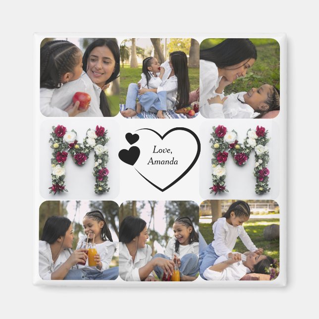 Happy Mother's Day Custom Photo Magnet (Front)