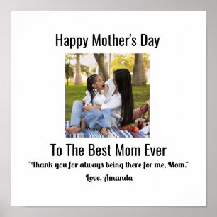 Happy Mother's Day Custom Photo Poster