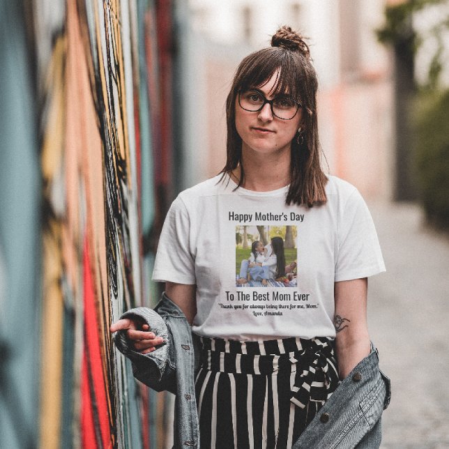 Happy Mother's Day Custom Photo T-Shirt (Happy Mother's Day)
