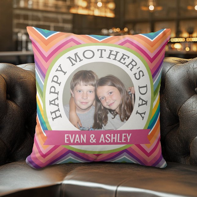 Happy Mother's Day - Custom Photo Template Cushion (Custom Photo Pillow)
