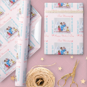 Happy Mothers Day Custom Photo Wrapping Paper