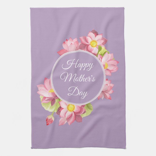 Happy Mother's Day customisable Tea Towel (Vertical)