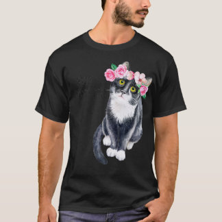 Happy Mother's Day Cute Cat With Flowers Cat Mum G T-Shirt