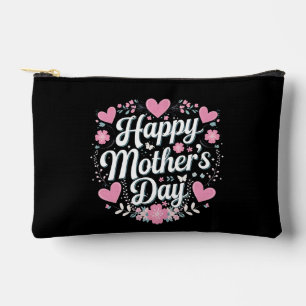 Happy Mother's Day Cute Floral Mum Grandma Accessory Pouch